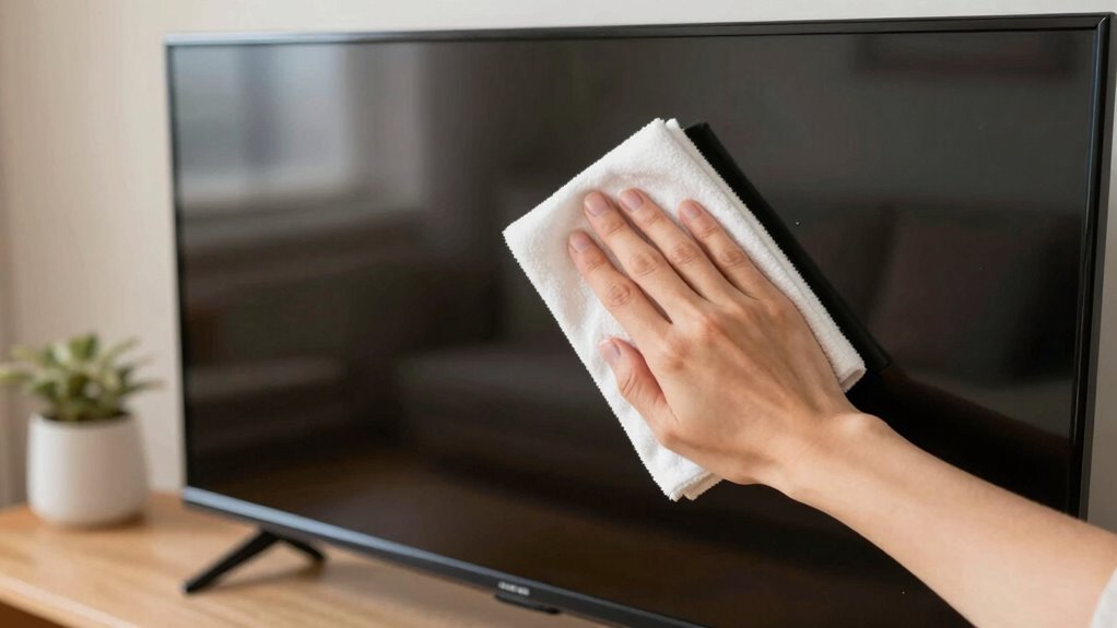 regular gentle tv cleaning