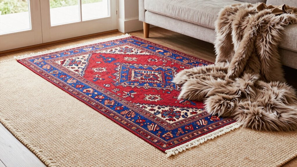 safe rug layering tips