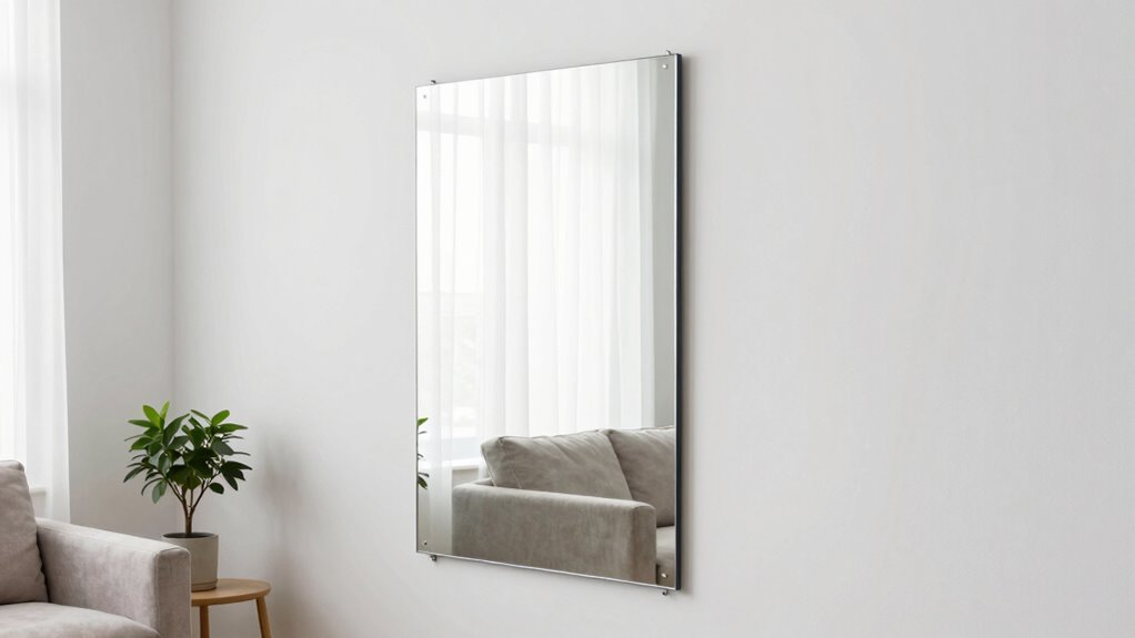 secure mirrors with proper hardware