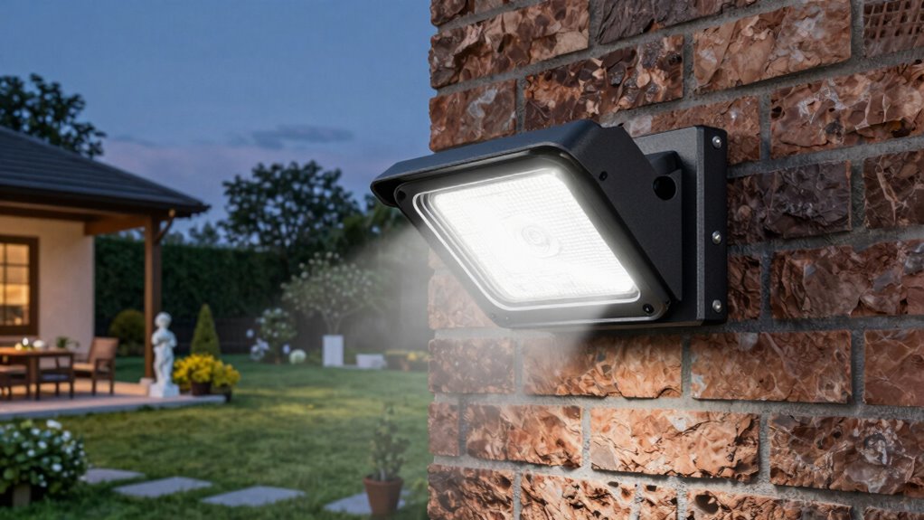 security lighting and camera