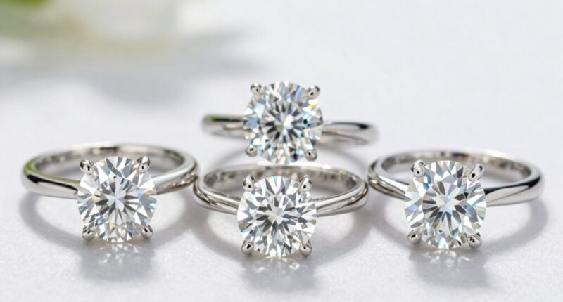top 2 carat moissanite rings