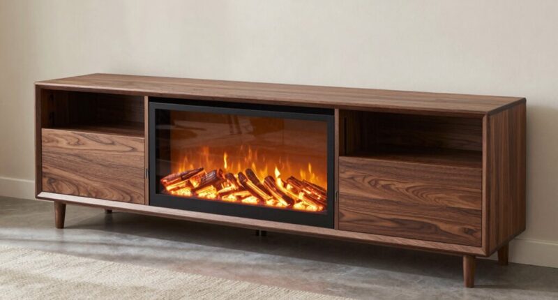 top 75 inch electric fireplace stands