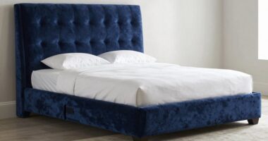 top king upholstered storage beds