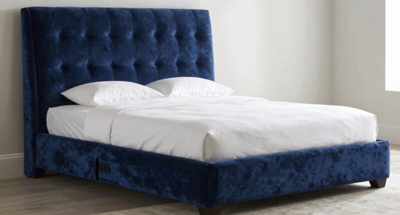 top king upholstered storage beds