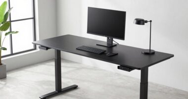 top l shaped electric desks