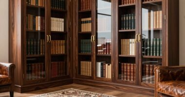 top large bookcases with doors