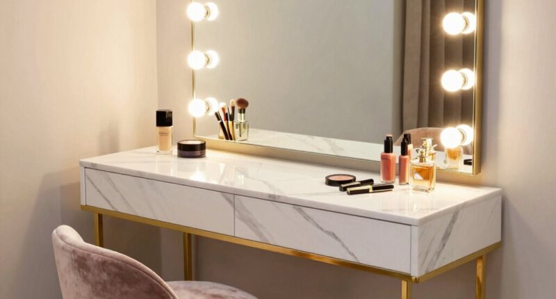 top large vanity light tables