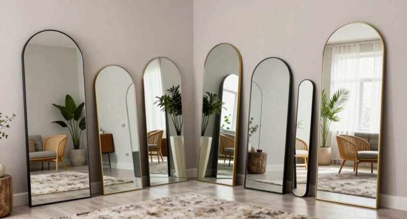 top oversized arched mirrors