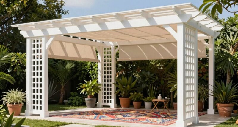 top retractable canopy pergolas