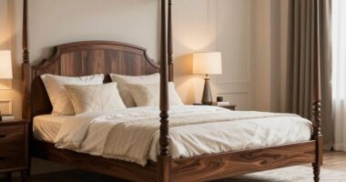 top solid wood king bed