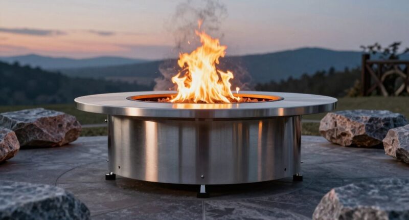 top stainless steel fire pits