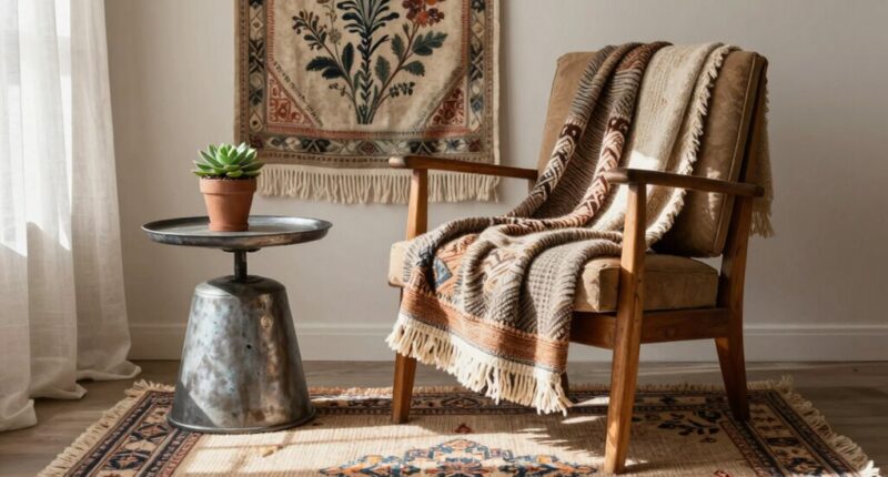blend vintage with boho