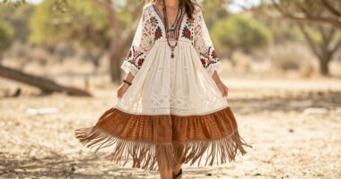 bohemian style dress elements