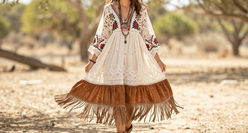 bohemian style dress elements