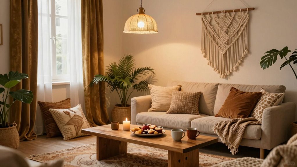 boho cozy relaxed atmosphere