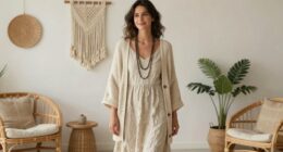 boho neutral layered style
