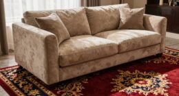 coordinated rug and sofa