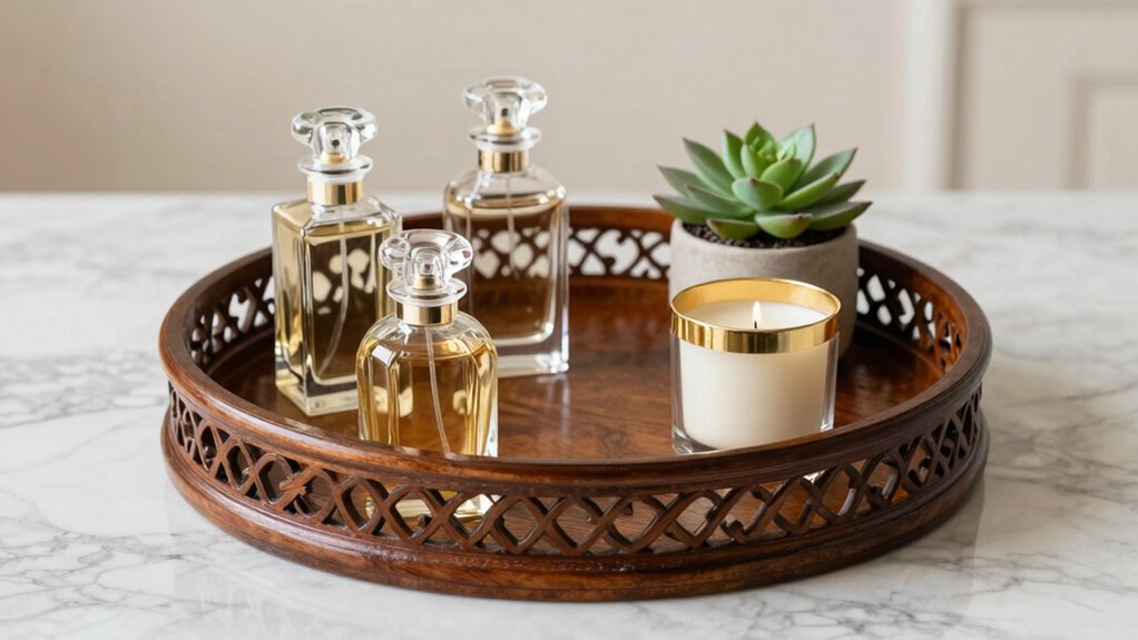 decorative trays enhance style