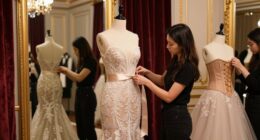 detailed couture fitting process