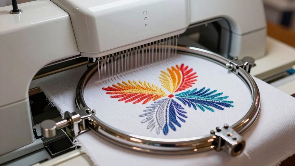 embroidery thread fabric hoop