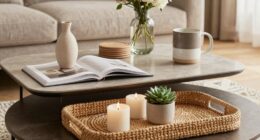 layered coffee table decor