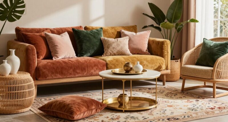luxurious boho color scheme