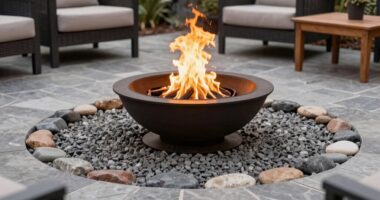 safe fire pit setup