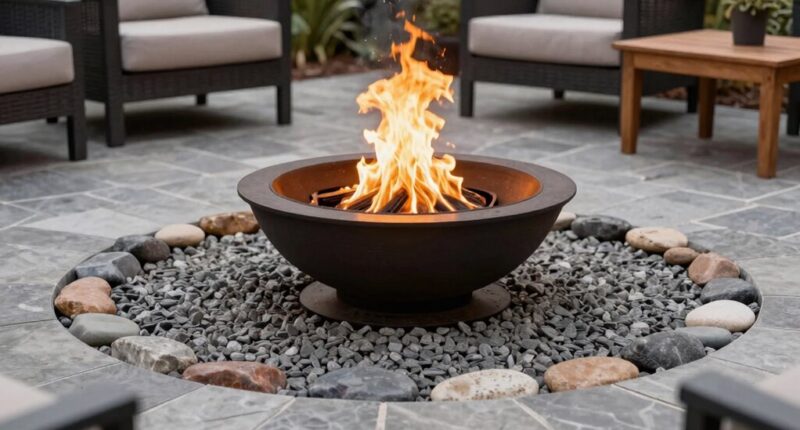 safe fire pit setup