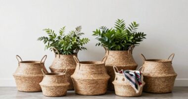 stylish artistic storage baskets
