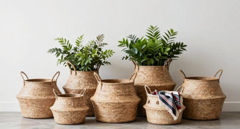 stylish artistic storage baskets