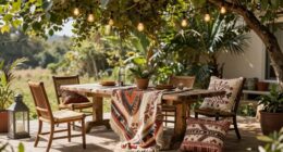 weatherproof outdoor boho setup