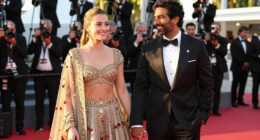 Halsey and Fiancé Avan Jogia Coordinate in Rahul Mishra Couture at Gold Gala