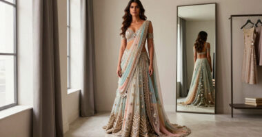 Priyanka Chopra Jonas’s Amit Aggarwal Gown Reimagines a 20-Year-Old Chikan Sari