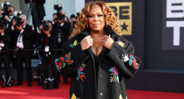 Queen Latifah Bundles Up in a Bold, Oversized Coat on the 2026 BET Awards Red Carpet