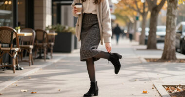 Fact: Taking Your Knee-Length Skirts From Summer To Fall Requires This Specific Closed-Toe Shoe
