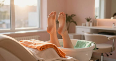 This New 'Wellness-Driven' Nail Studio Starts Pedicures Face-Down