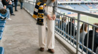 Princess Kate Dresses Up A Pair Of Comfy Wide-Leg Pants For A Trip To The Rugby Pitch