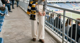 Princess Kate Dresses Up A Pair Of Comfy Wide-Leg Pants For A Trip To The Rugby Pitch