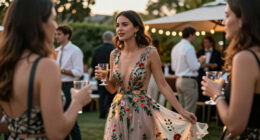 Here's A Preview Of How Eveningwear Will Look In 2027: Low Necklines, Embroidered Jackets, And Shorts
