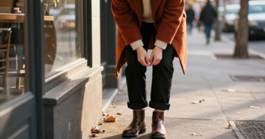 If You're Going To Wear Black Trousers This Winter, At Least Try Styling Them With This Anti-Black Flats Color