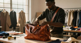 Taofeek Abijako Shows How An Iconic Bag Seamlessly Fits His Studio Life With His Daughter