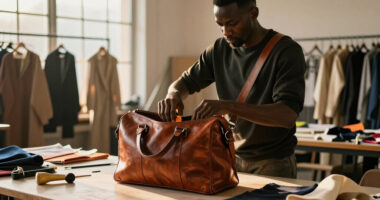 Taofeek Abijako Shows How An Iconic Bag Seamlessly Fits His Studio Life With His Daughter
